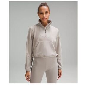 lululemon athletica Softstreme Half Zip in Riverstone